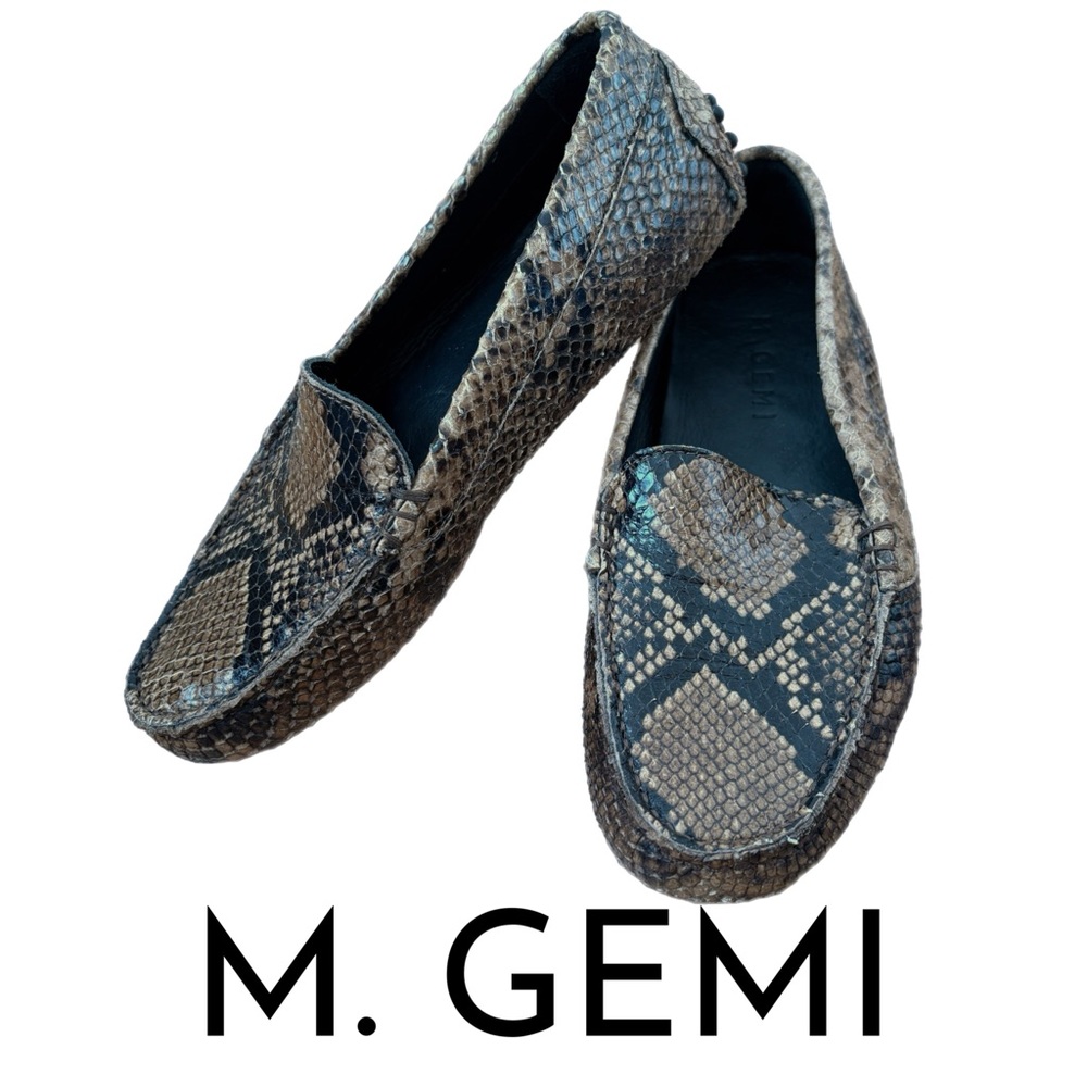 M. GEMI Snakeskin leather Loafer slip on